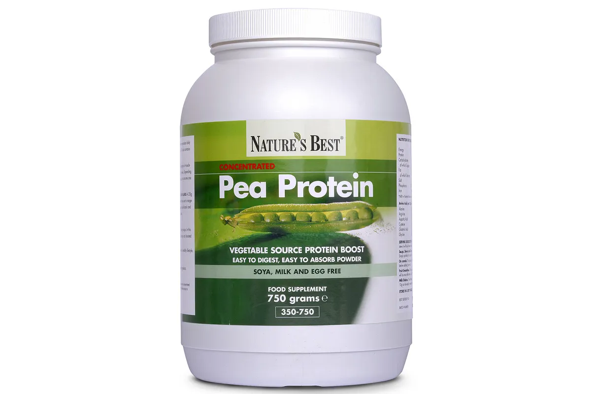 Nature's Best Pea Protein in a white tub