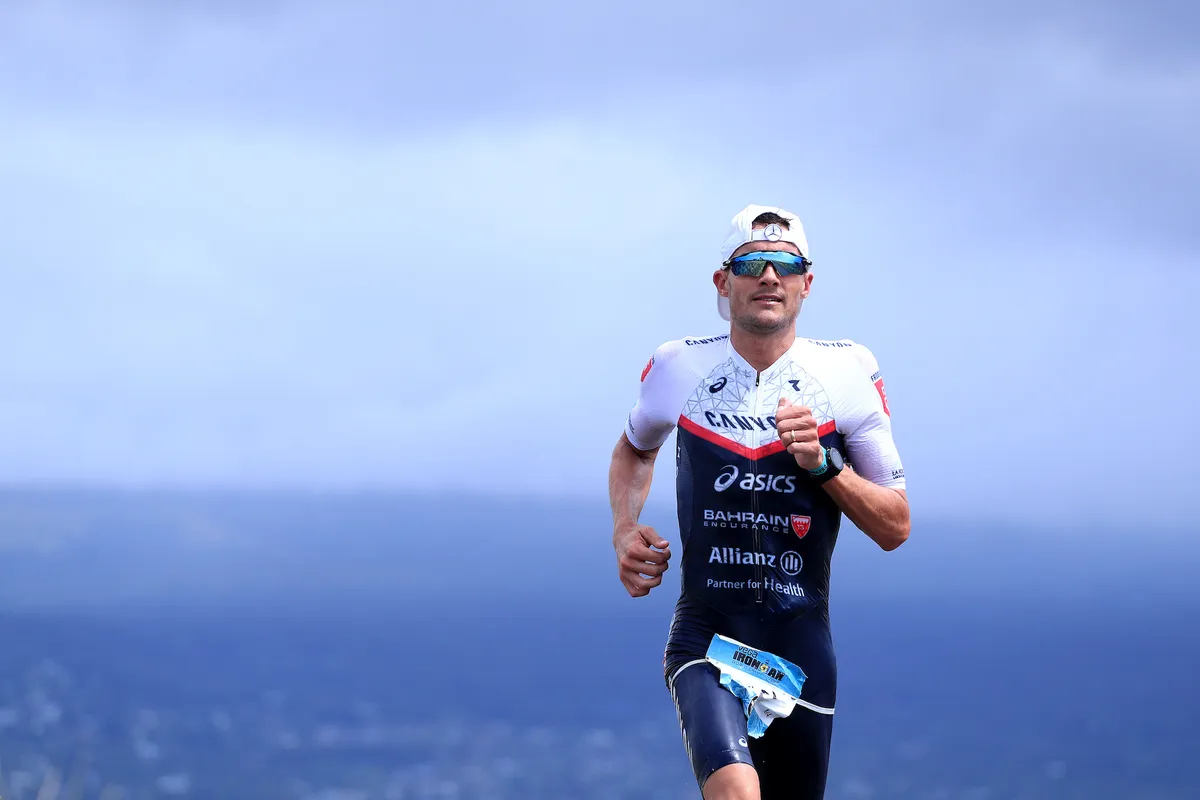 Frodeno run towards victory during the 2019 Ironman World Championship in Kailua Kona, Hawaii (Credit: Tom Pennington/Getty Images for Ironman)