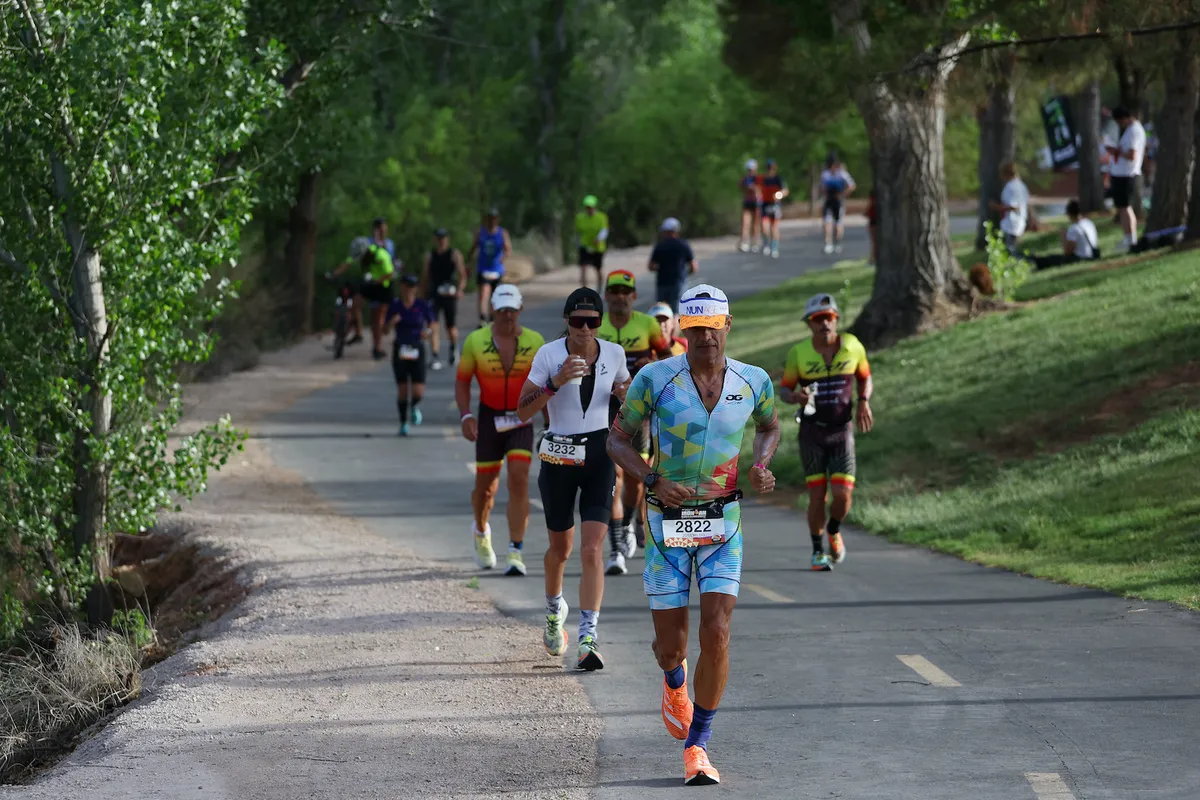 Age-group triathletes competing at the Ironman World Championship in St George