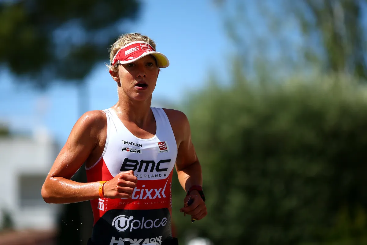 Emma Pallant-Browne competes in Ironman 70.3 Mallorca in 2017