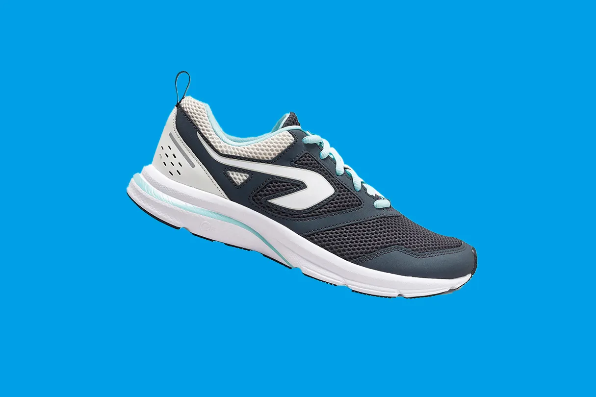 Kalenji Men's Run Active Running Shoes - Black/Orange in Gray, Size 6.5