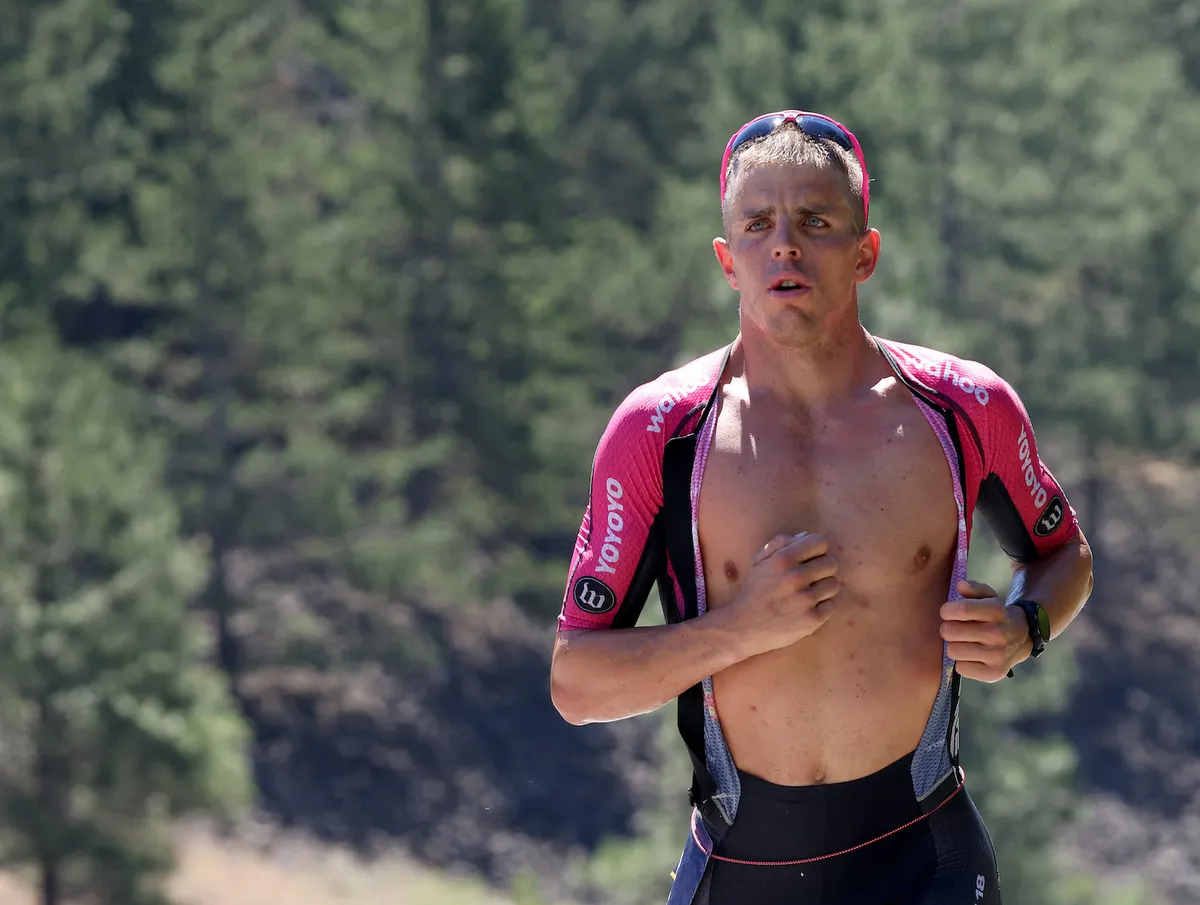 Sam Long competes at Ironman Coeur d'Alene in 2021