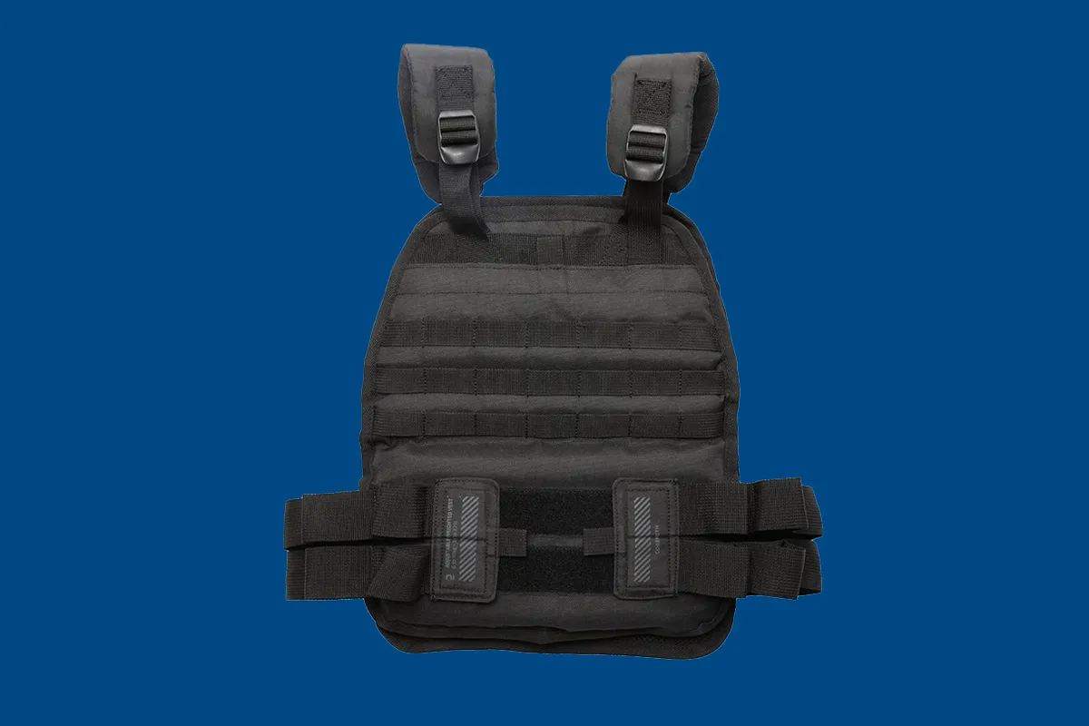 Adjustable 6-10kg Weight Vest, dark blue background