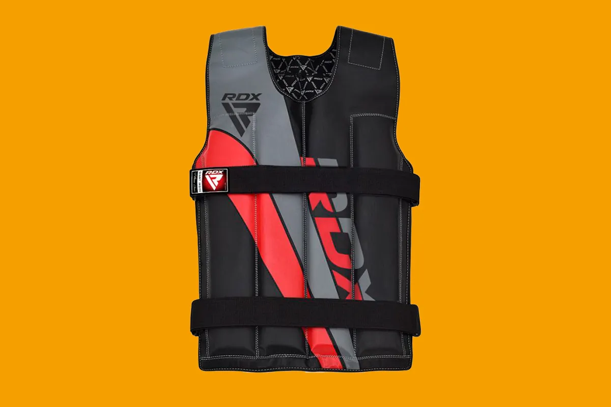 RDX R1 Adjustable Weighted Vest, orange background