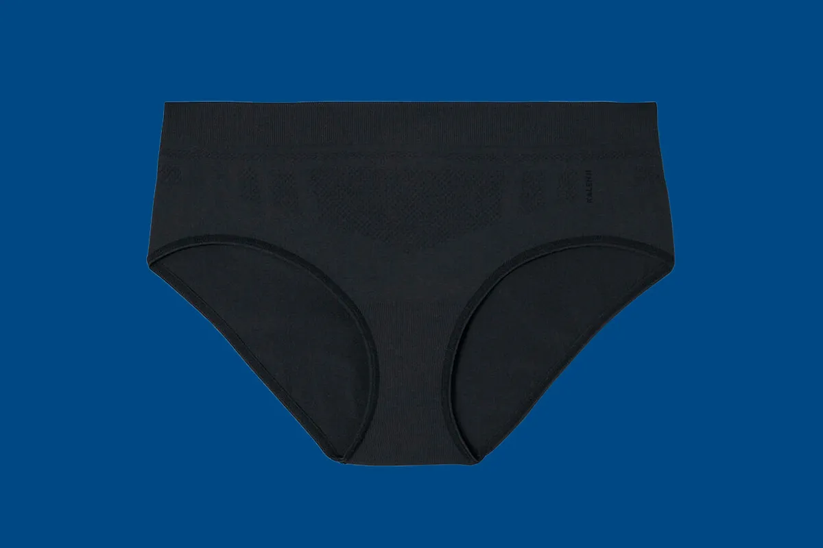 Kalenji Breathable Running Briefs on a blue background