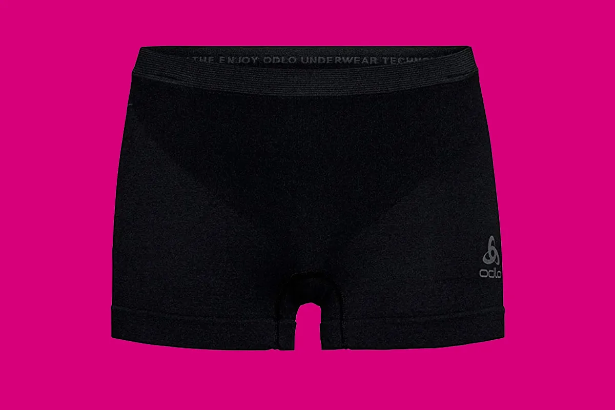 ODLO The Women's Performance Light Sports Underwear on a pink background