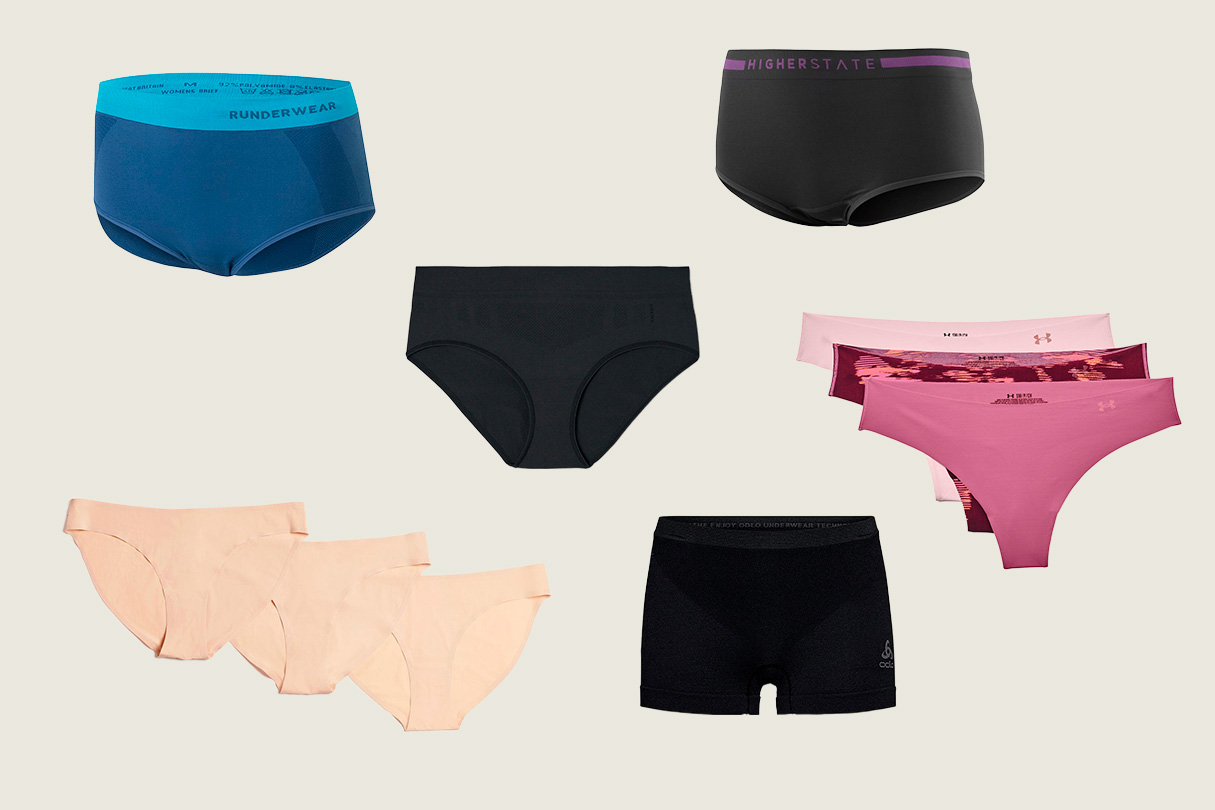 Kit 3 Panties Seamless Thong Laser Cut Cotton Underwear Women's