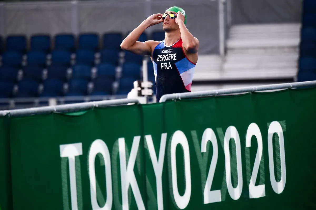 Leo Bergere prepares to compete at the Tokyo Olympics