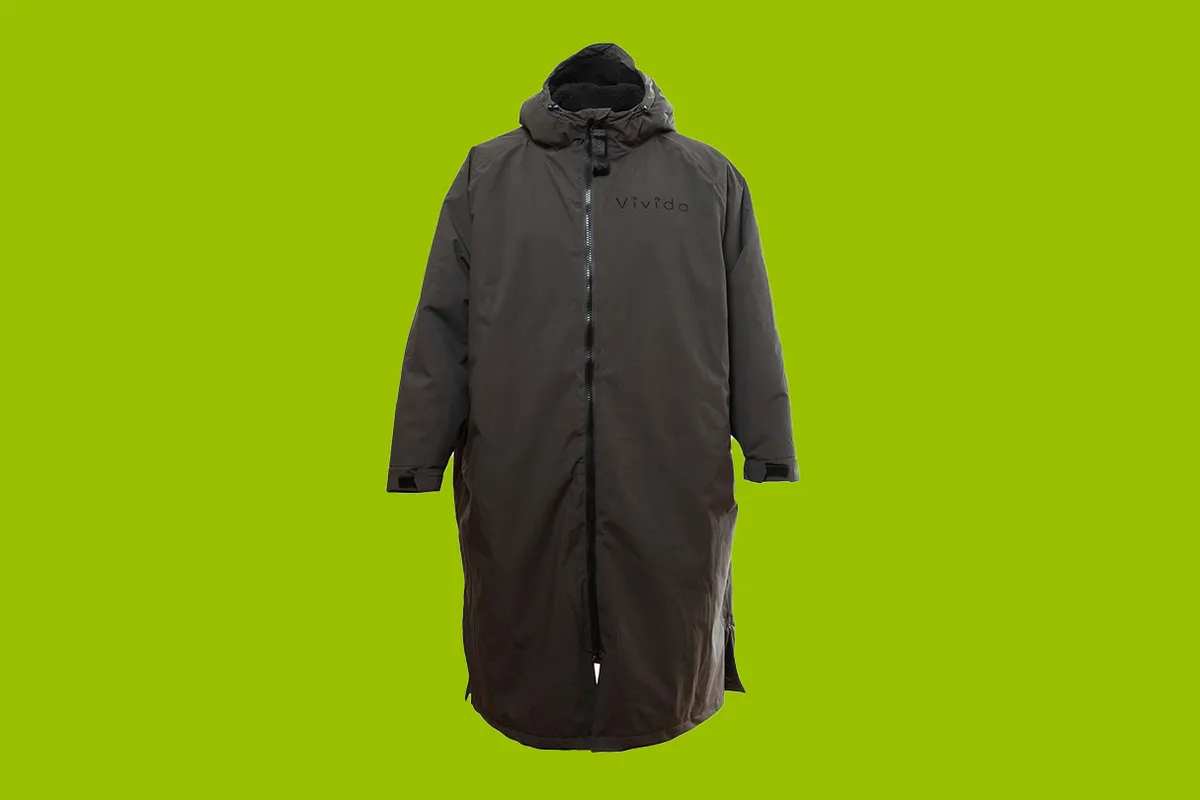 Vivida All Weather Sherpa Changing Robe on a green background