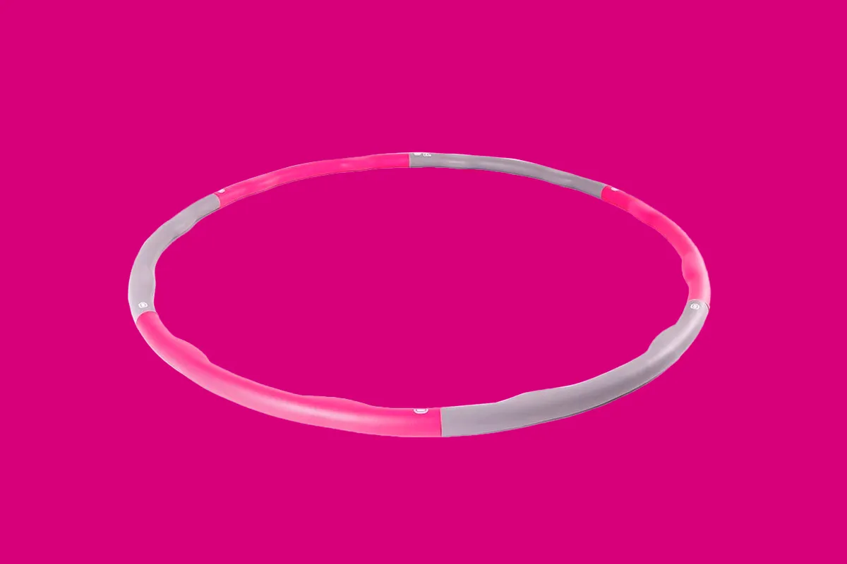 66fit Weighted Hula Hoop on a pink background