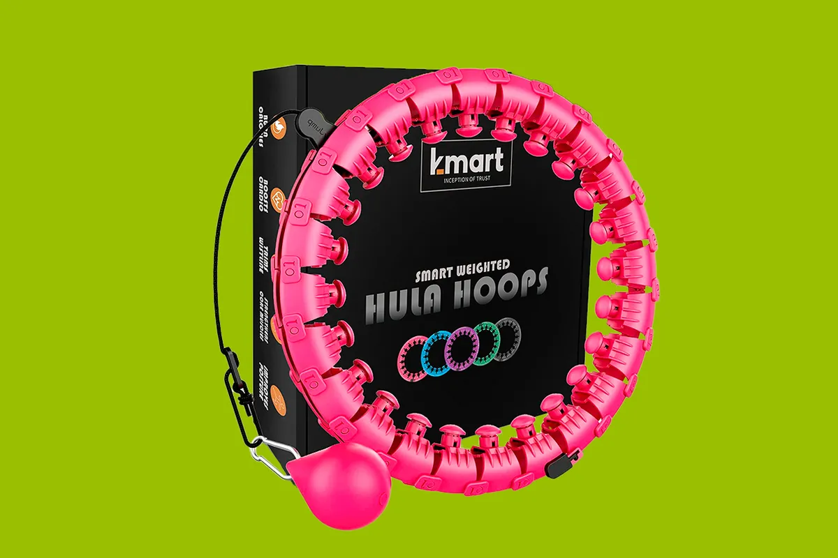 K-MART Smart Hula Ring Hoop on a green background