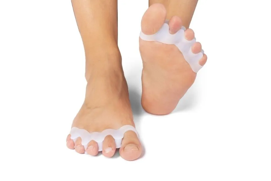 4Pcs Toe Separators for Bunion Corrector Plantar Fasciitis Hammer Toes Yoga  Sports - Original Gel Toe Spacers Stretchers Straightener Spreaders Pads