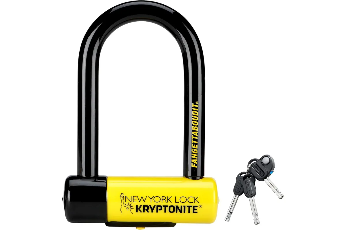 Kryptonite New York Lock and keys on a white background