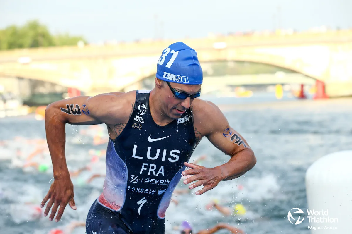 Vincent Luis pleased the home crowd by leading out of the swim at the 2023 Paris Test Event