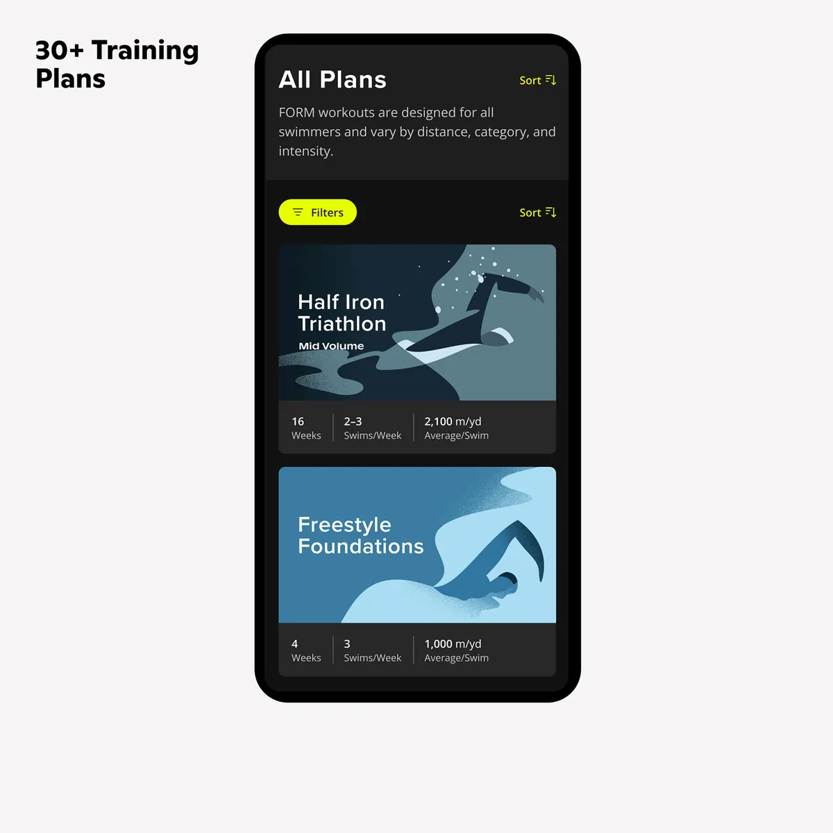 Form training plans in app