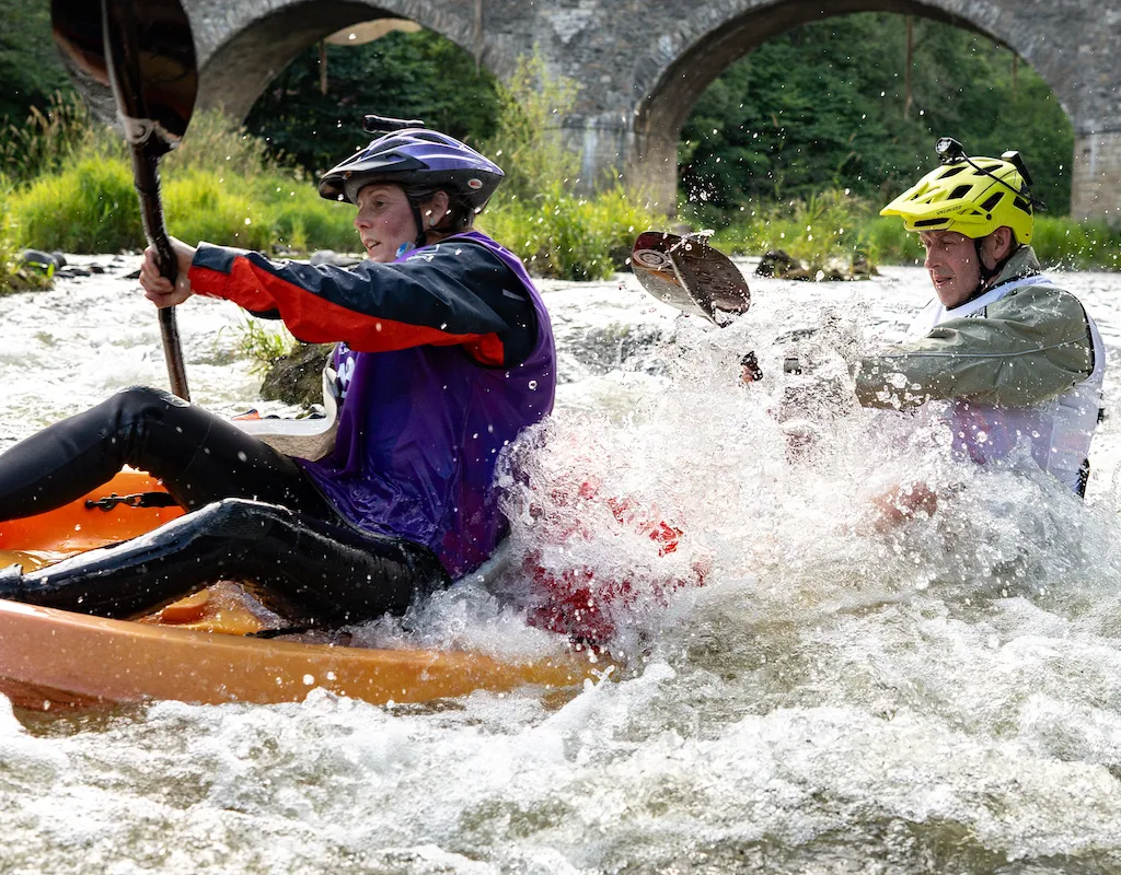 Competitors completing the kayaking section of ITERA-lite