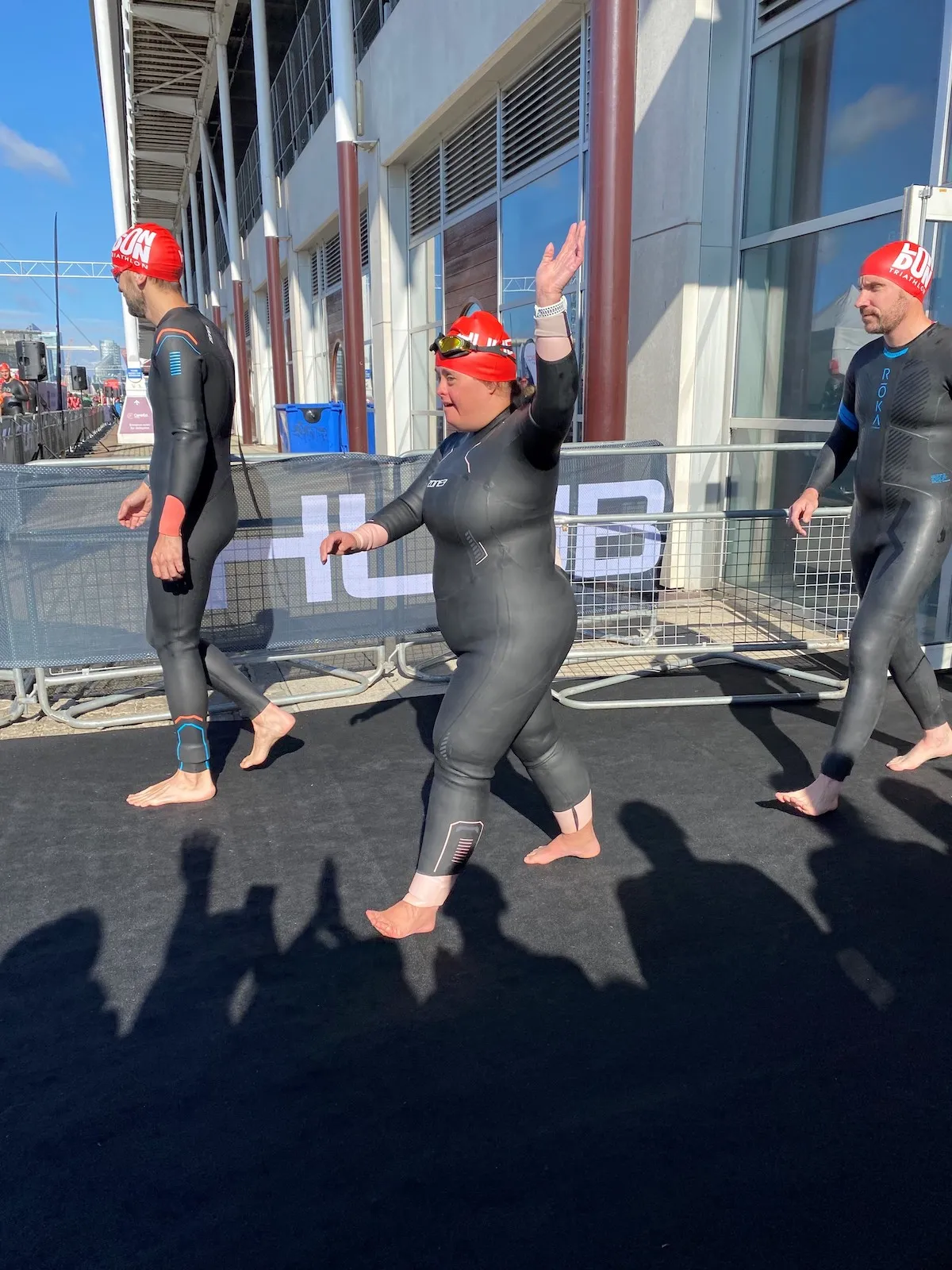 Jade Kingdom on her way to the start line of Challenge London 2023