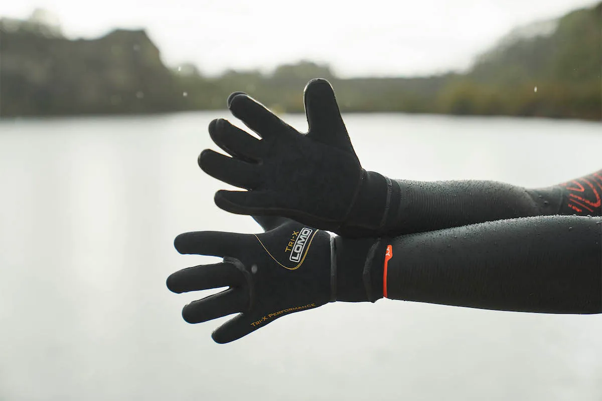 Wave Runner Water Gloves Aqua Swimming Training Webbed Fingers Neoprene -  Water Aerobics Equipment - Black, Small