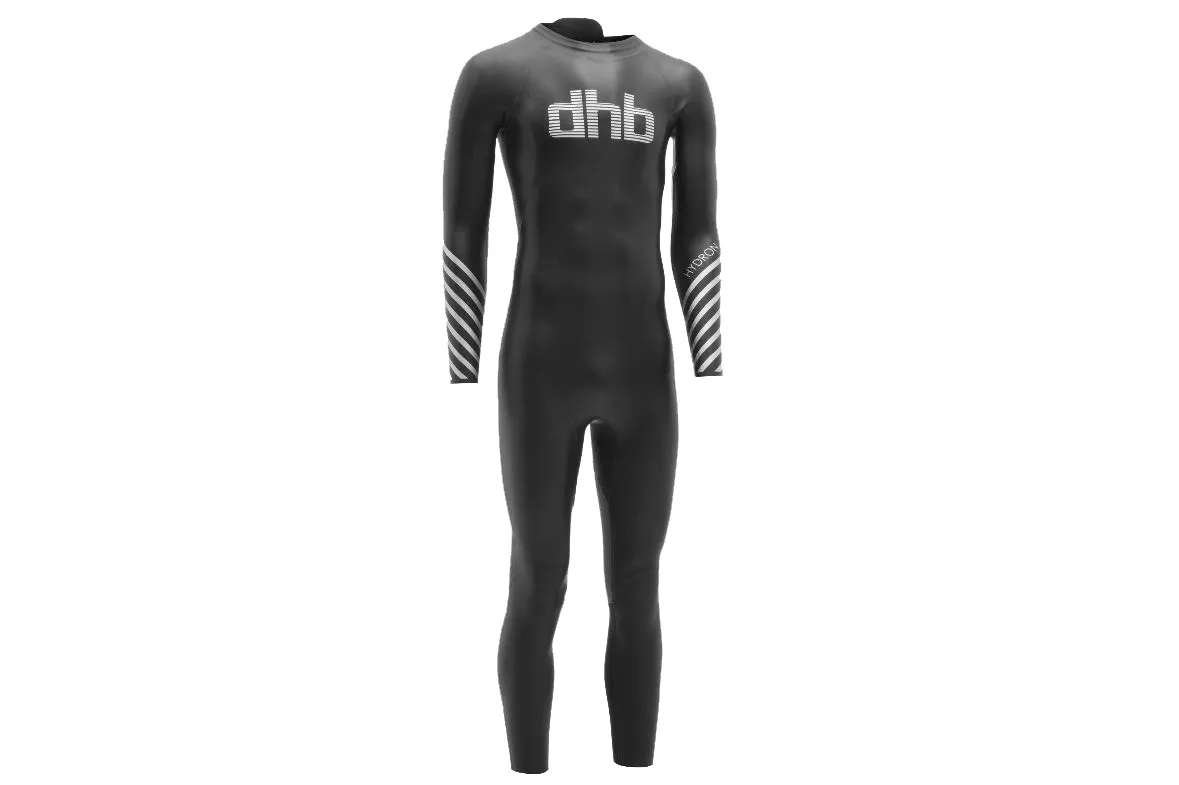 dhb Hydron wetsuit on a white background