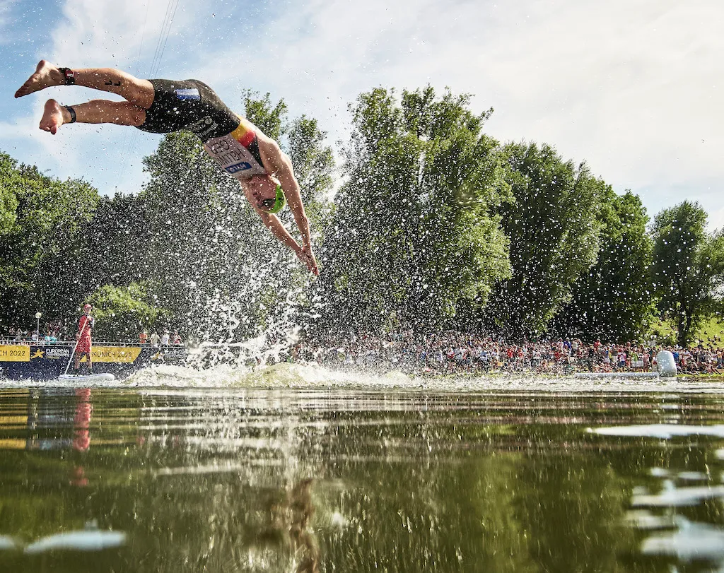 Germany's Tim Hellwig competing at the 2022 European Champs in Munich, Germany