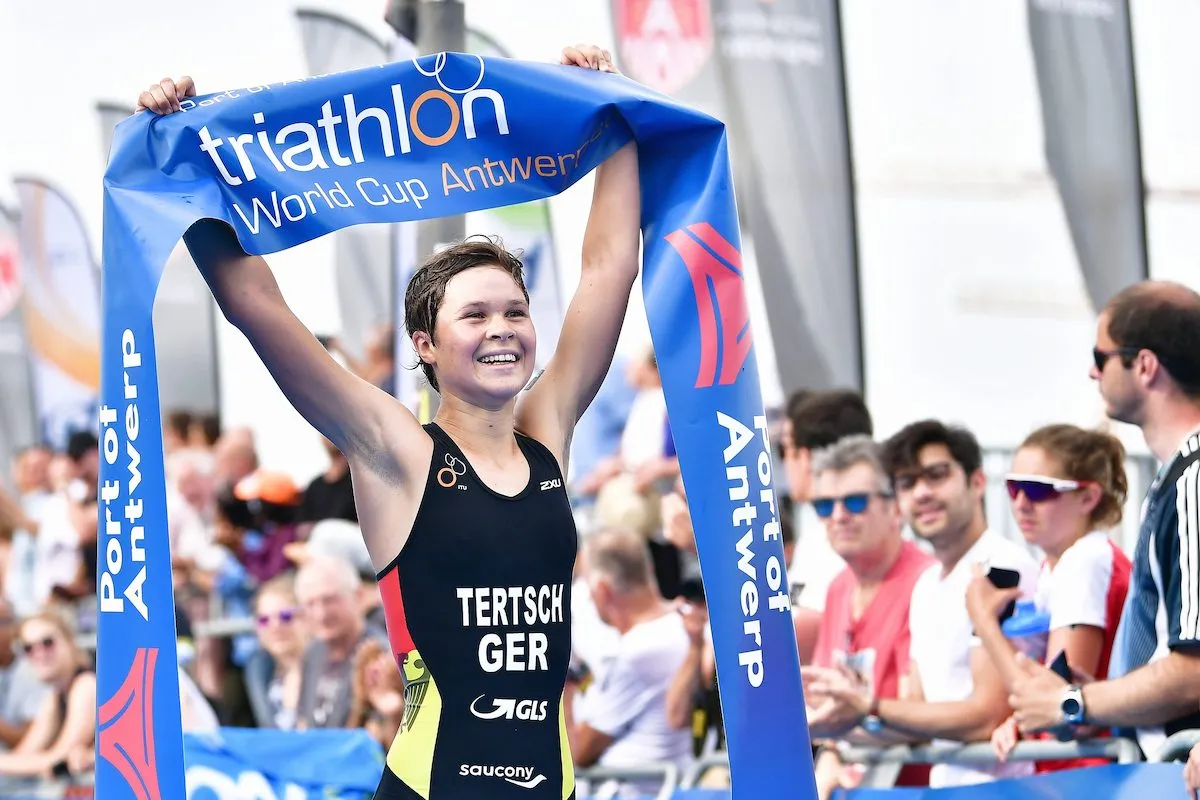 Lisa Tertsch wins the 2019 Antwerp ITU Triathlon World Cup