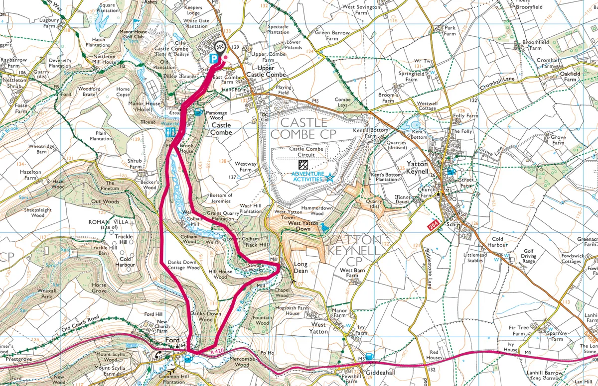 Castle Combe map