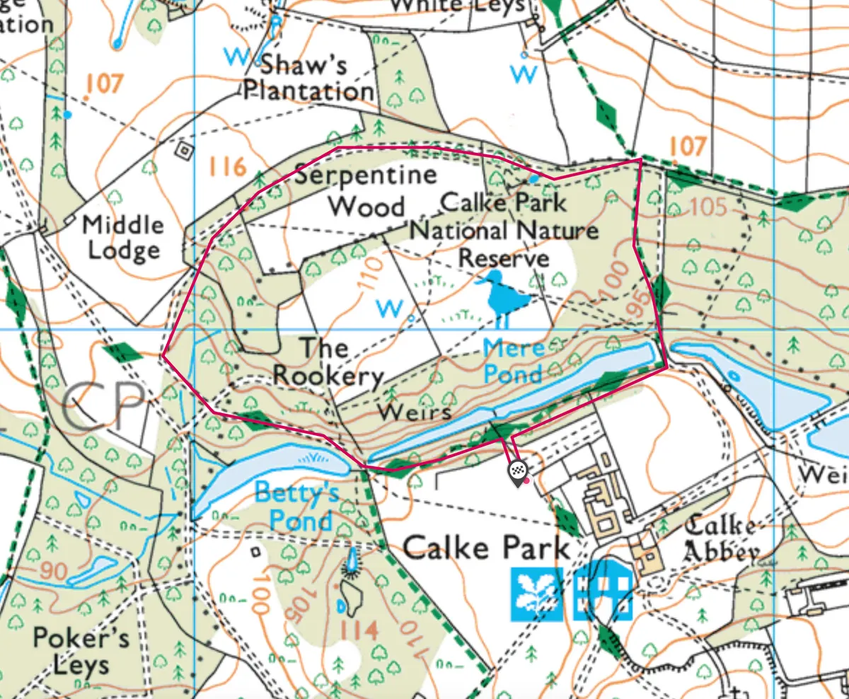 Calke Abbey map