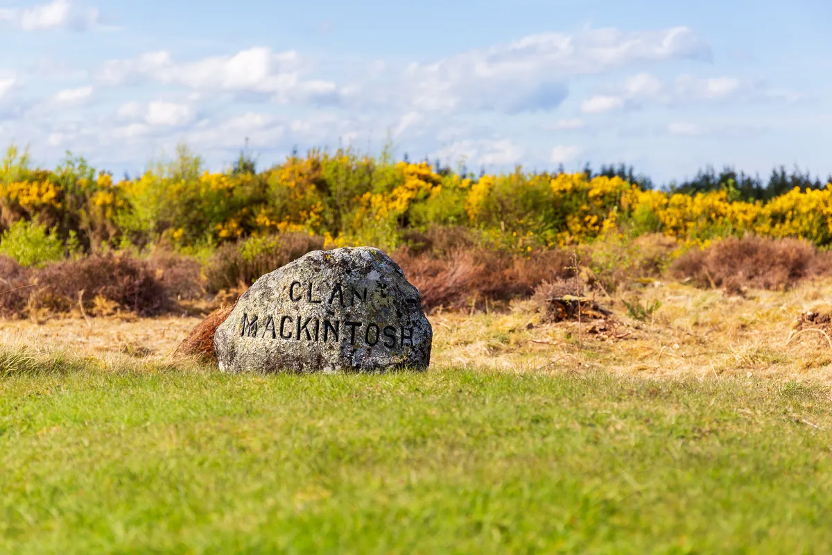 Clan stones at the Battlefield of Culloden