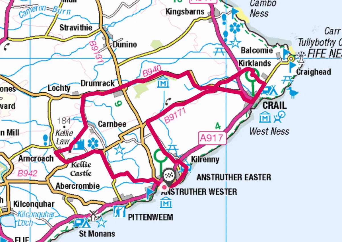 East Neuk walking route and map