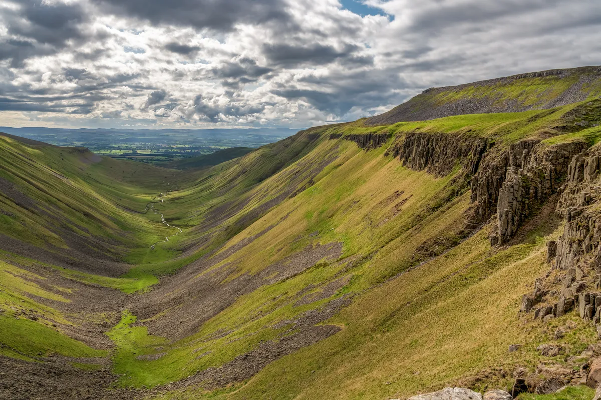 North Pennine landscape at the High Cup Nick in Cumbria