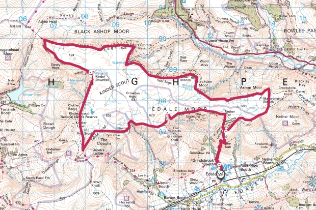 Kinder Scout map
