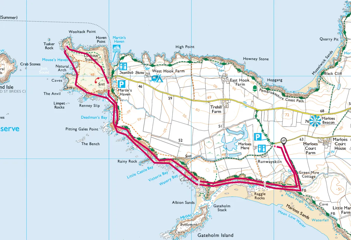 Marloes Peninsula map