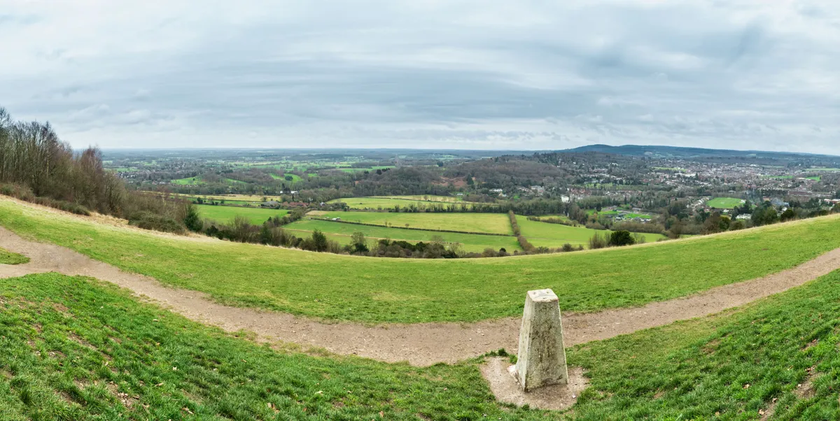 Box Hill Surrey view from trigpoint