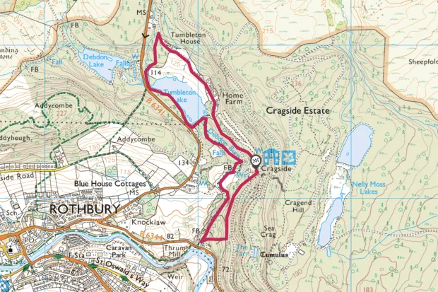 Cragside map