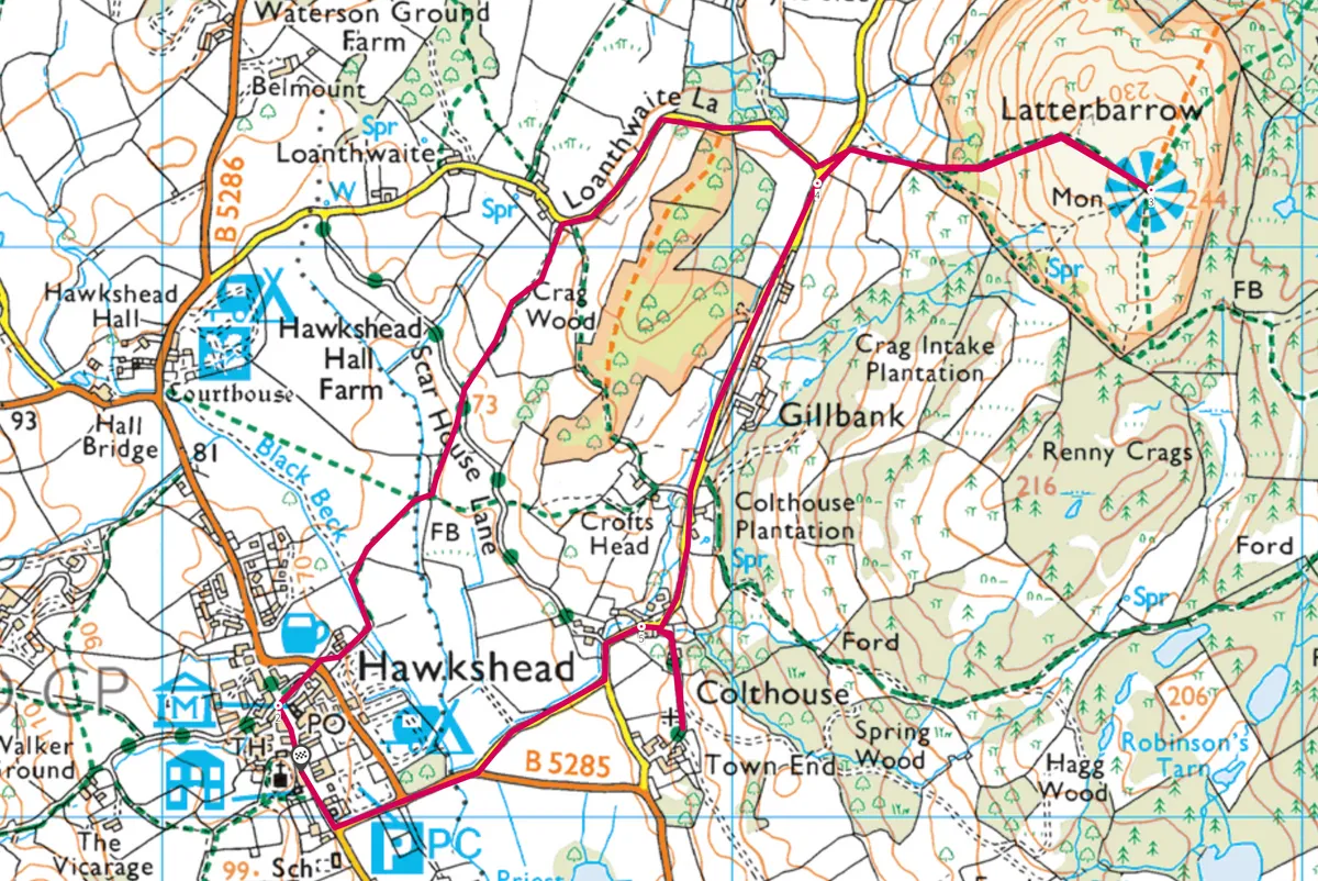 Hawkshead map