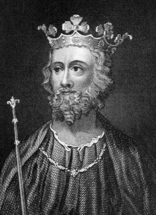Edward II of England (1284-1327) on engraving from 1806. King of England during 1307-1327. Published in The Catalogue of the Royal and Noble Authors.