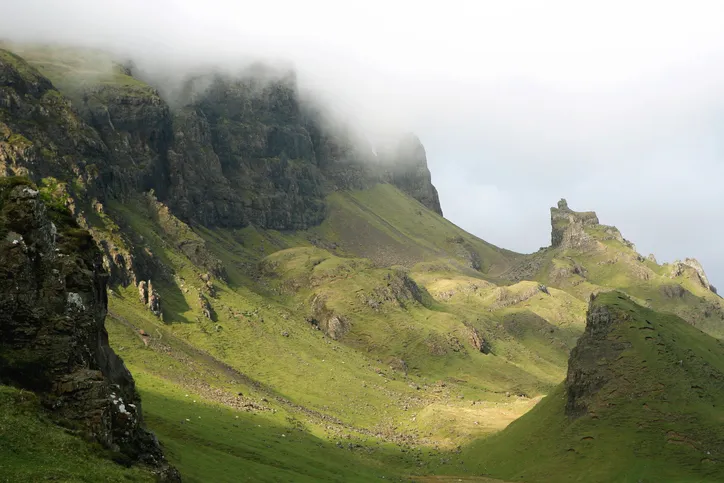 'The Prison' outcrop on the Quiraing, Trotternish, Isle of Skye