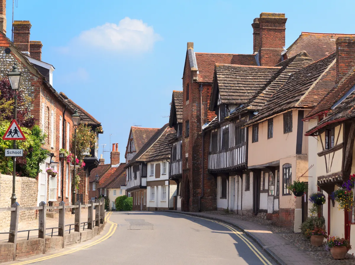 A typical old English village street - Steyning, West Sussex
