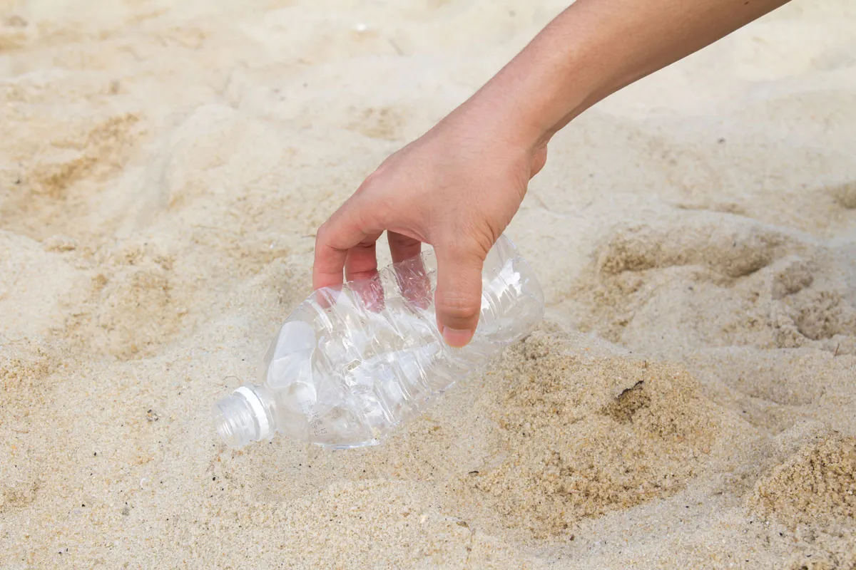 Plastic on beaches