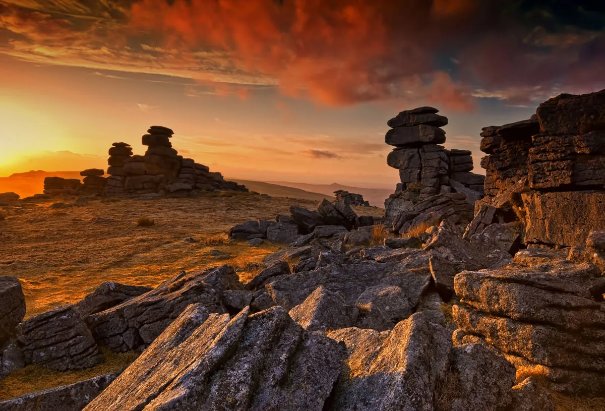 Rocky outcrops on moorland