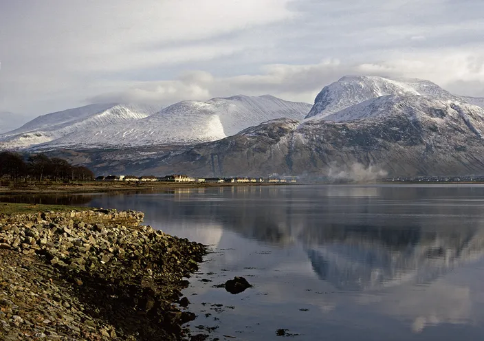 Ben Nevis and Fort William from Corpach
