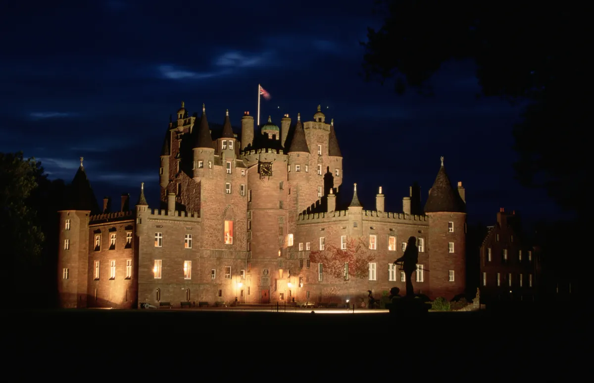Glamis Castle serves as the official residence of the Queen Mother. (Photo by �� Vittoriano Rastelli/CORBIS/Corbis via Getty Images)