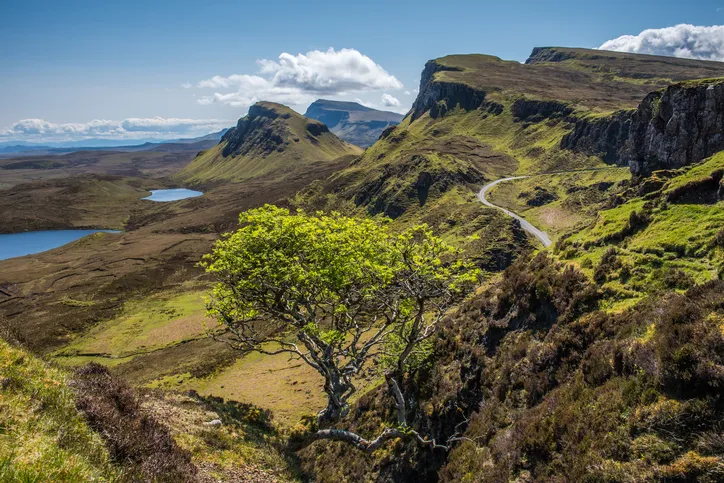 The Quiraing and Trotternish ridge on the Isle of Skye, Scotland
