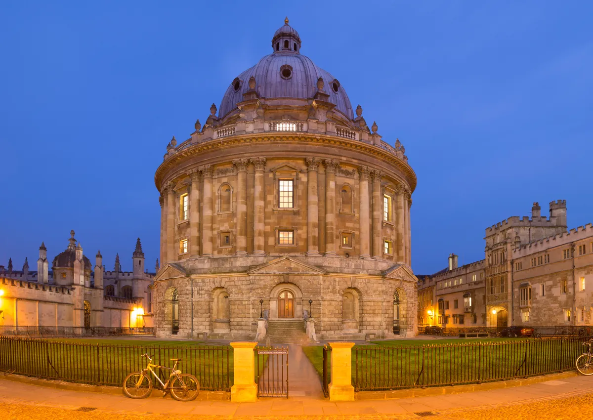 The Radcliffe Camera at twilight, Oxford, Oxfordshire, England, United Kingdom, Europe