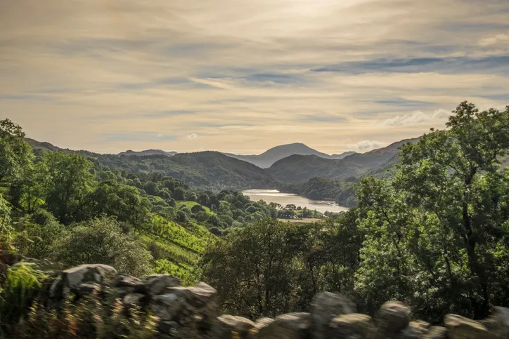 Snowdonia Wales landscape with lake