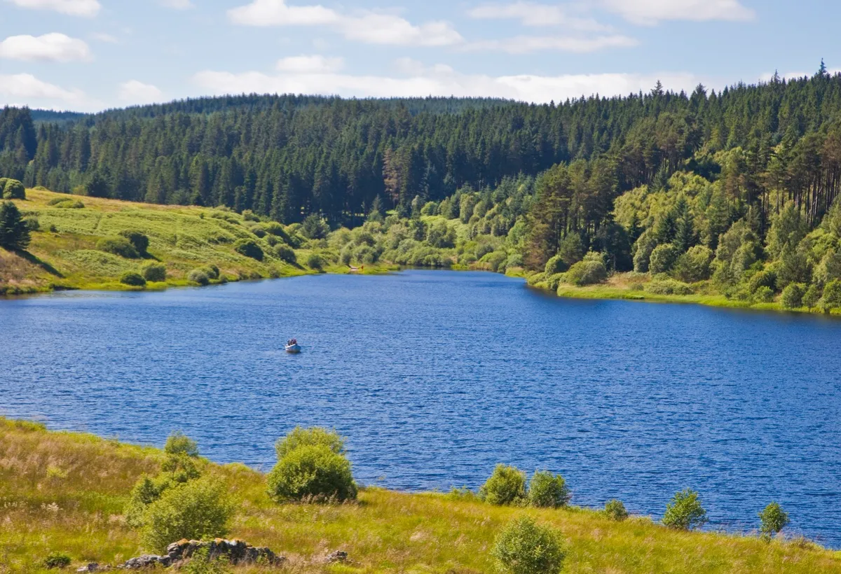 Kielder water resevoir and forest in Northumberland, United Kingdom