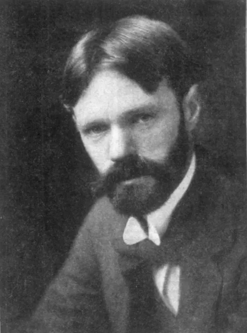 Portrait of novelist D H Lawrence