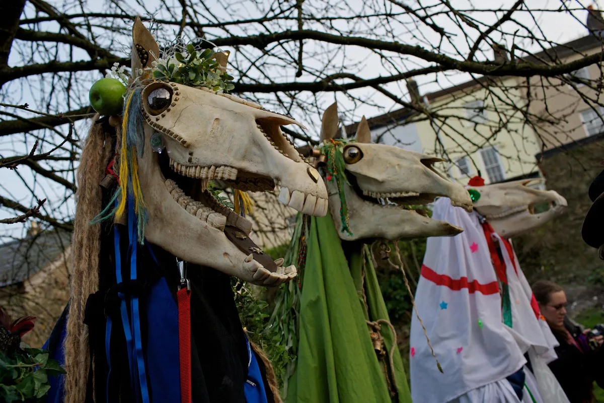 Mari Lwyd, An ancient midwinter tradition to celebrate the New Year/Credit: Alamy