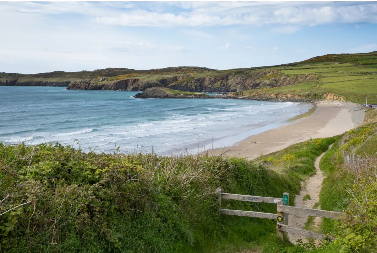 Stroll along the blissful shores of Whitesands Bay