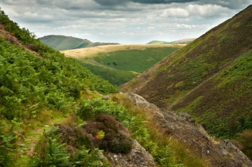 Carding Mill Valley, part of the Long Mynd in the Shropshire Hills